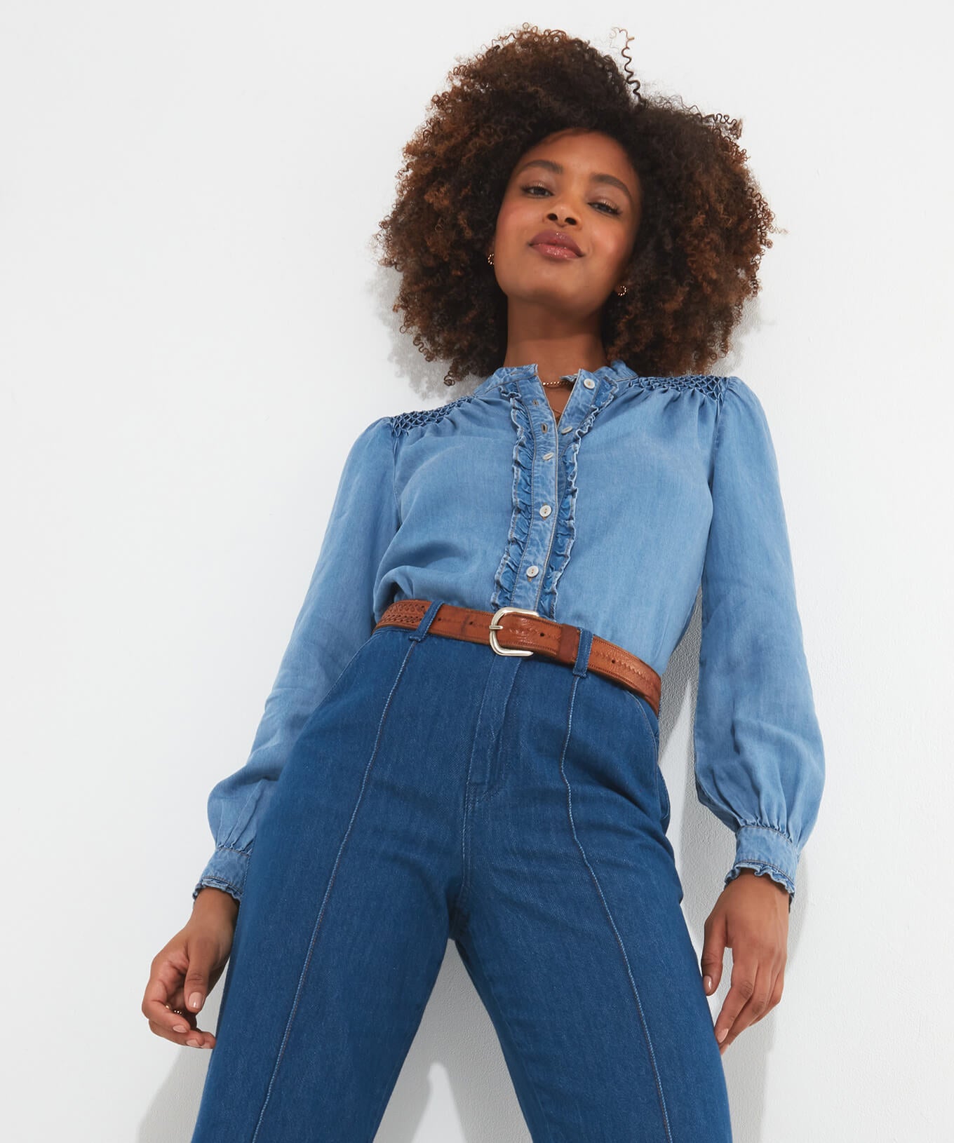 Dixie Denim Blouse (Blue) - Joe Browns – Yella Brick Road