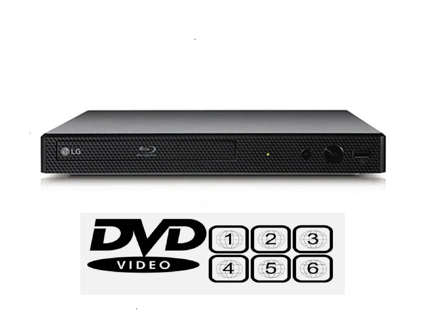 LG BP250 Blu-ray and DVD Player MULTI REGION DVD(1-6) - Yellow