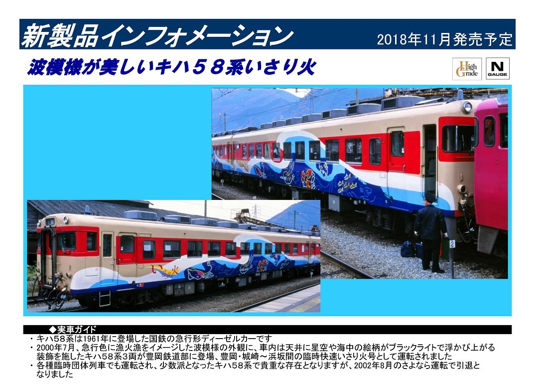 TOMIX 限定品 JR キハ58系ディーゼルカー(いさり火)セット 97904