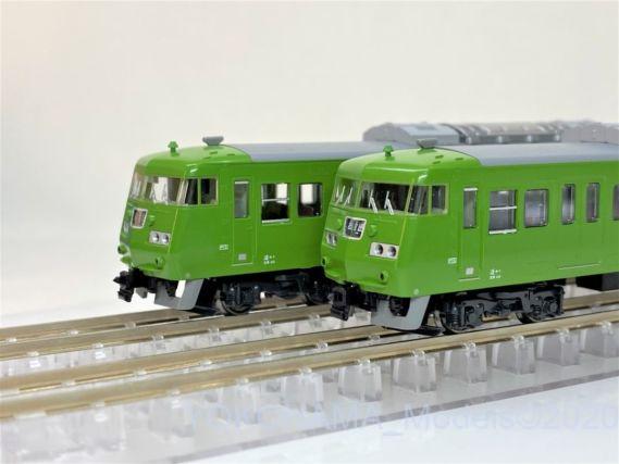 117系 京都地域色（抹茶色）タイプS01編成が入線です。KATO 10-949