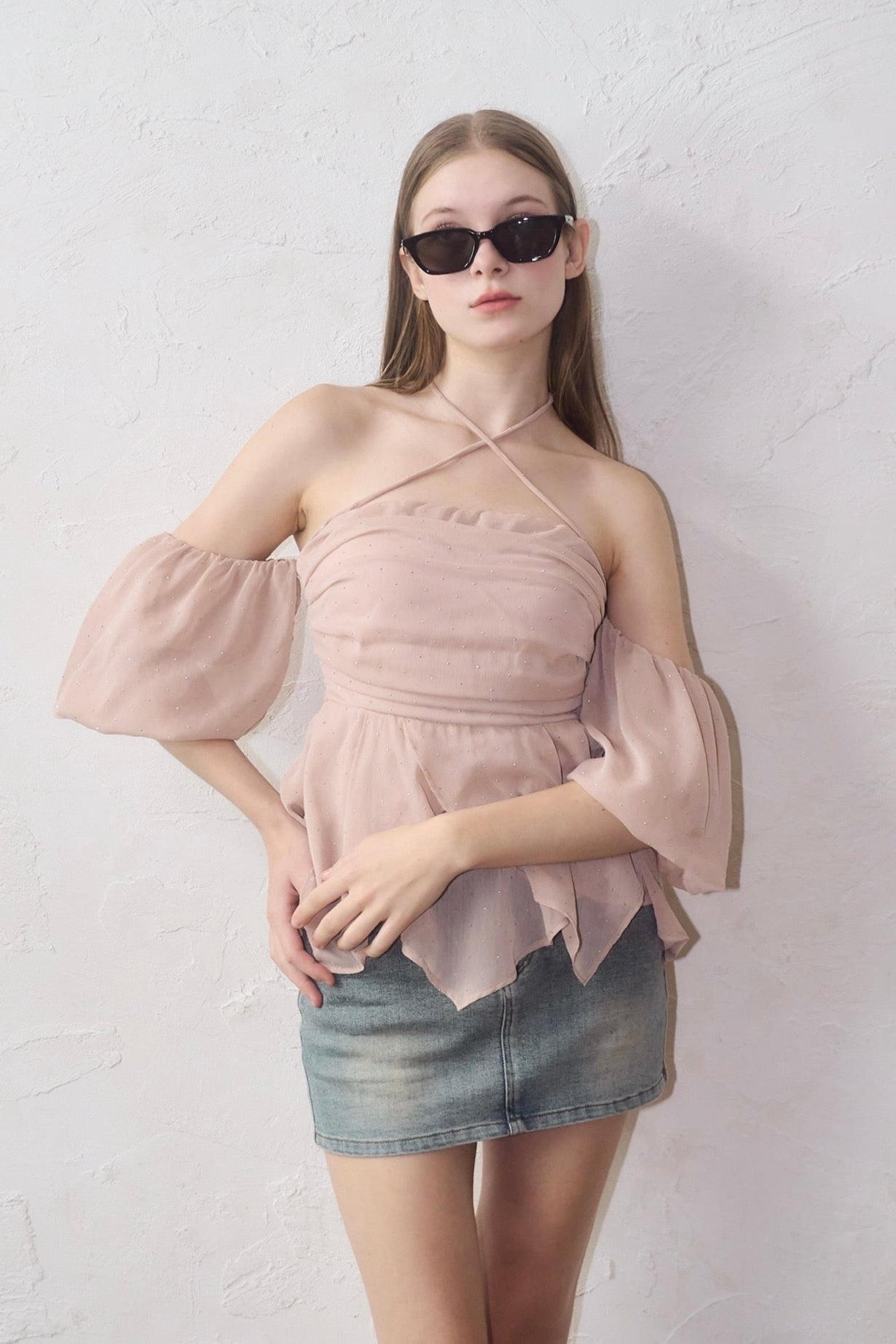 Bijou offshoulder blouse – YILON