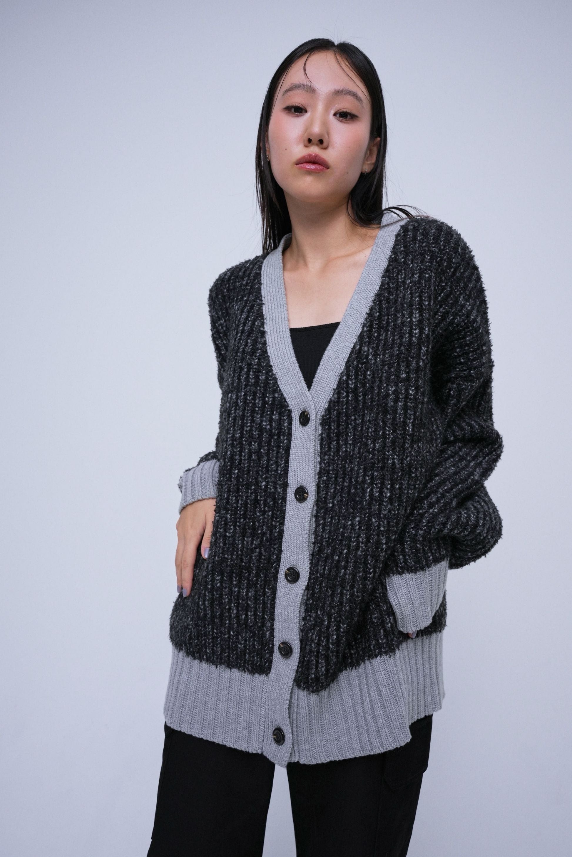 Poodle cardigan【Black】 – YOOU