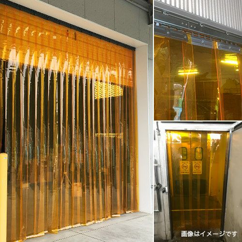 防虫のれんビニールカーテンセット 200Wタイプ 間口2m×2m対応 2mm厚