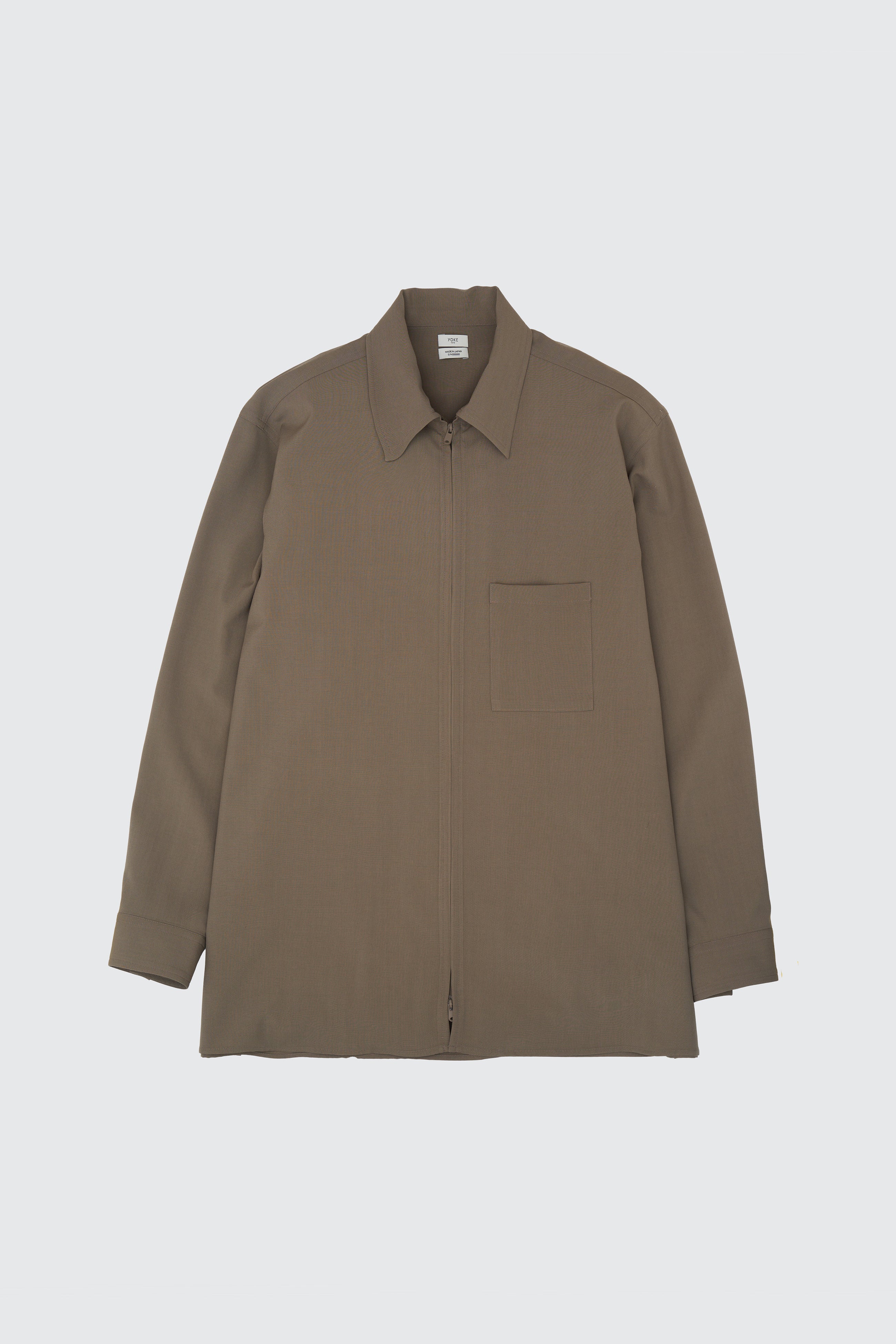 Wool Washer Tropical Zip Shirt | YOKE Official Website