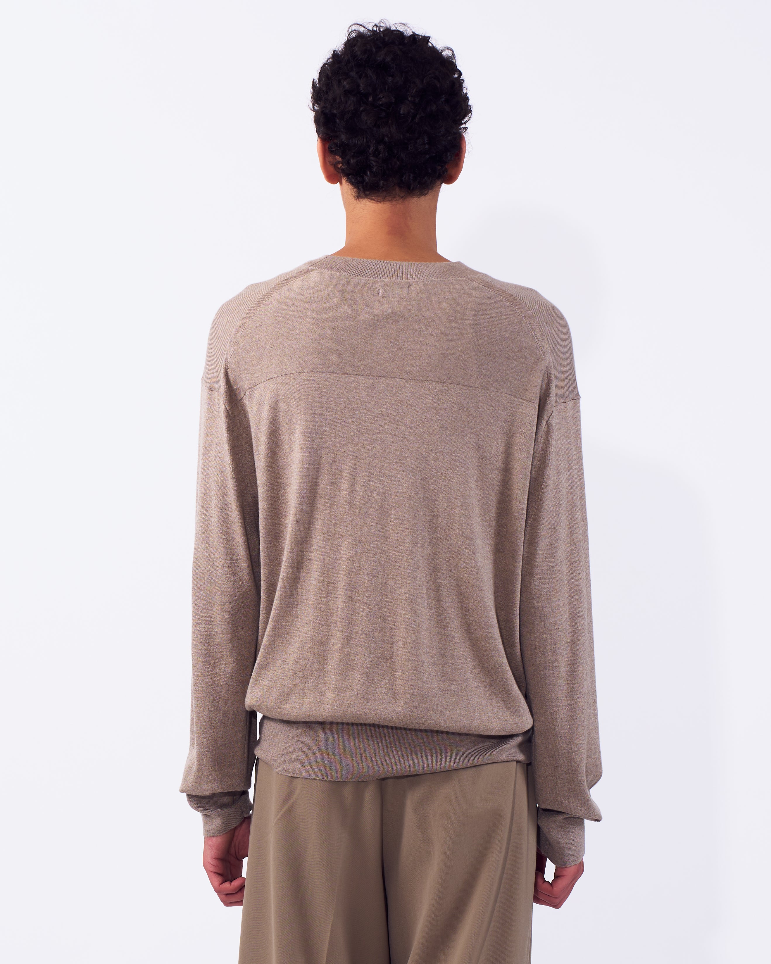 Silk Cashmere Knit Crewneck Sweater | YOKE Official Website