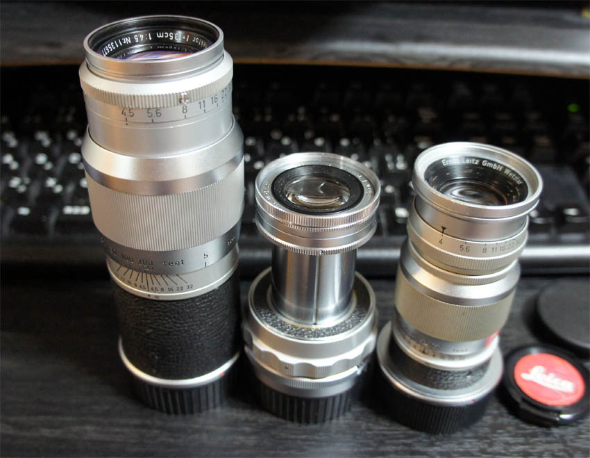 Mマウント 沈胴Elmar 90mm F4.0とHector 135mm F4.5買いました