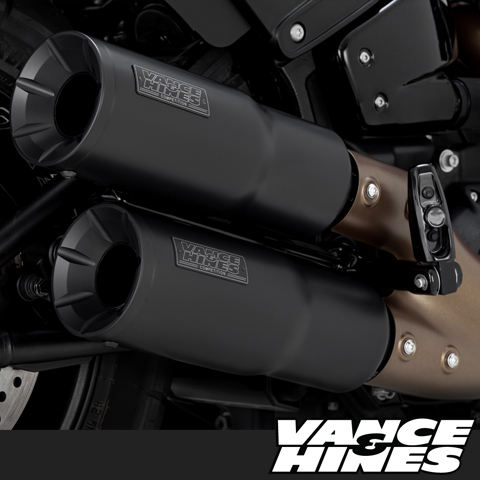 バンス&ハインズ□ハイアウトプット スリップオンマフラー ブラック