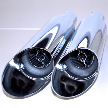 クロームワークス□3インチ スリップオンマフラー HP-PLUS スラッシュ