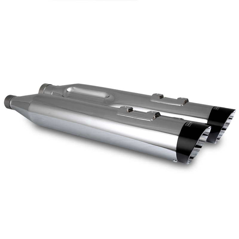 バンス＆ハインズ□ ツインスラッシュ スリップオンマフラー クローム