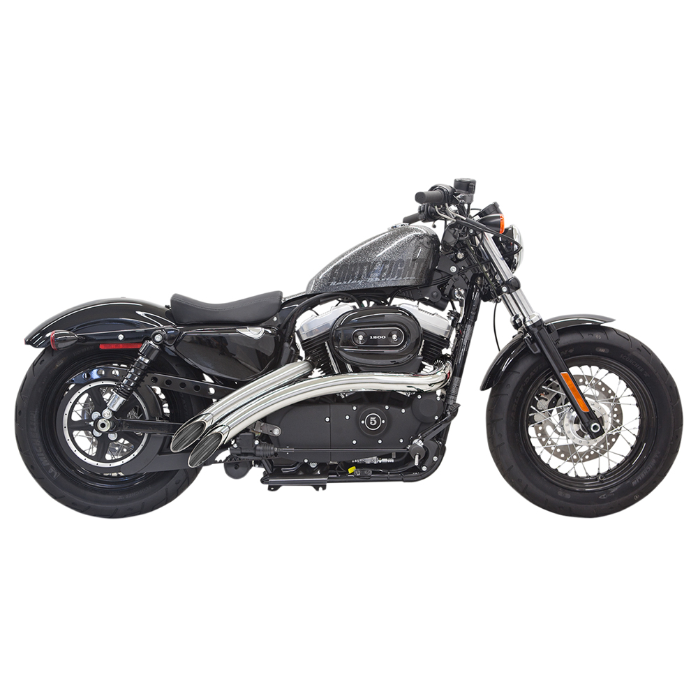 バッサニ□ ラジアルスイーパー フルエキゾーストマフラー クローム