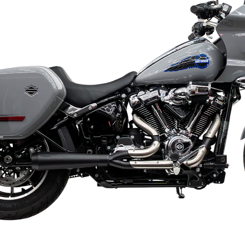 バンス＆ハインズ□ツインスラッシュ スリップオン マフラー ブラック