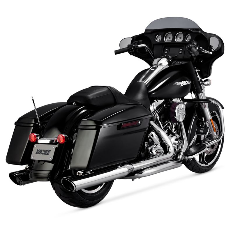 バンス＆ハインズ□ ツインスラッシュ スリップオンマフラー クローム