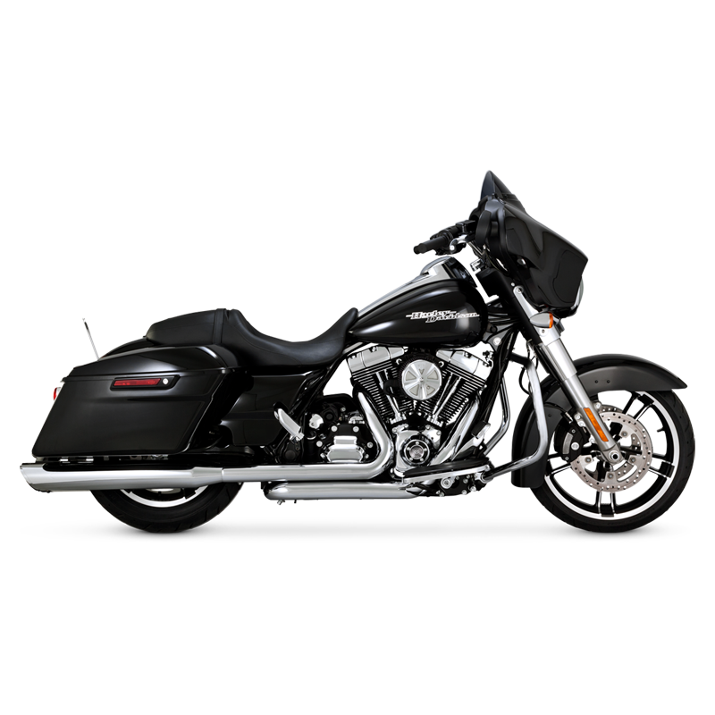 バンス＆ハインズ□ ツインスラッシュ スリップオンマフラー クローム