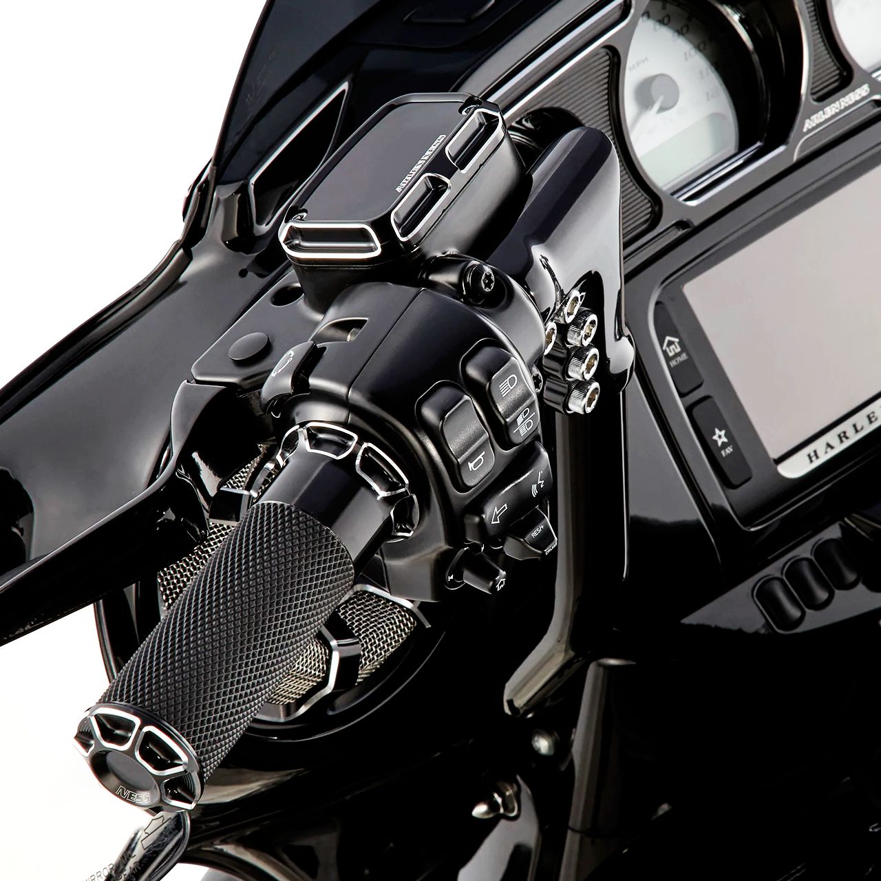 アレンネス□ ベベル グリップ ブラック 【ケーブルスロットル車