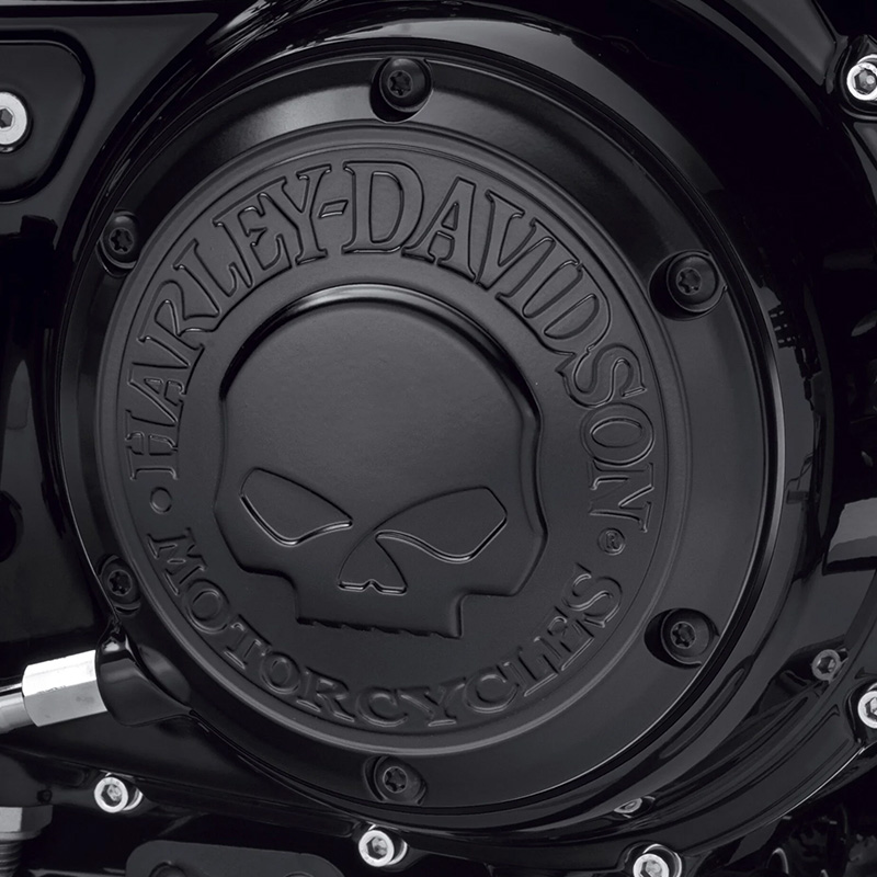 ハーレー純正□ ダービーカバー ウィリーG スカル ブラック 【04年以降