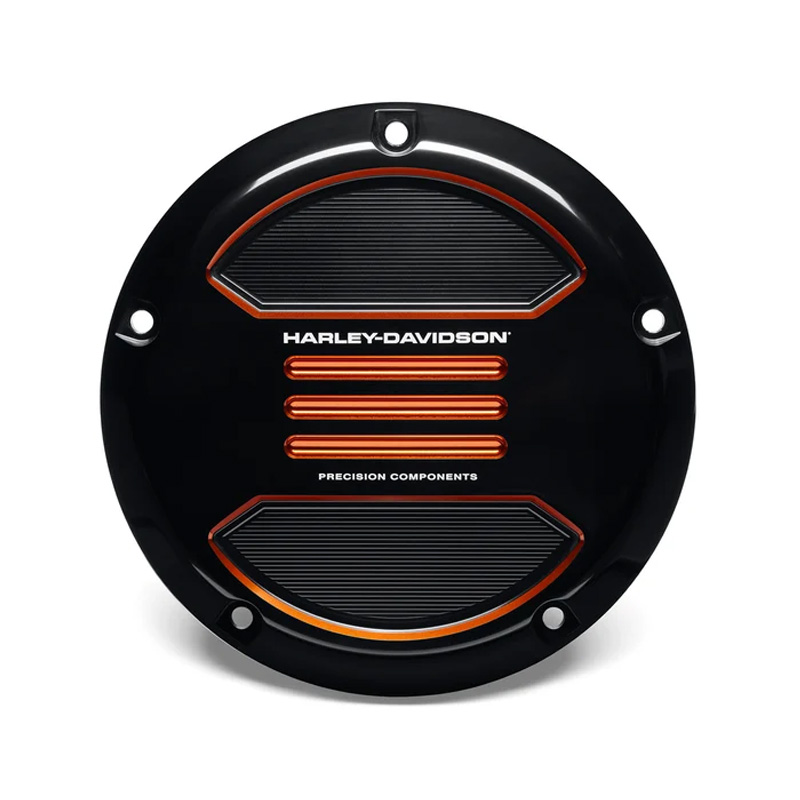 ハーレー純正□ ダービーカバー アドバーサリー ブラック/オレンジ