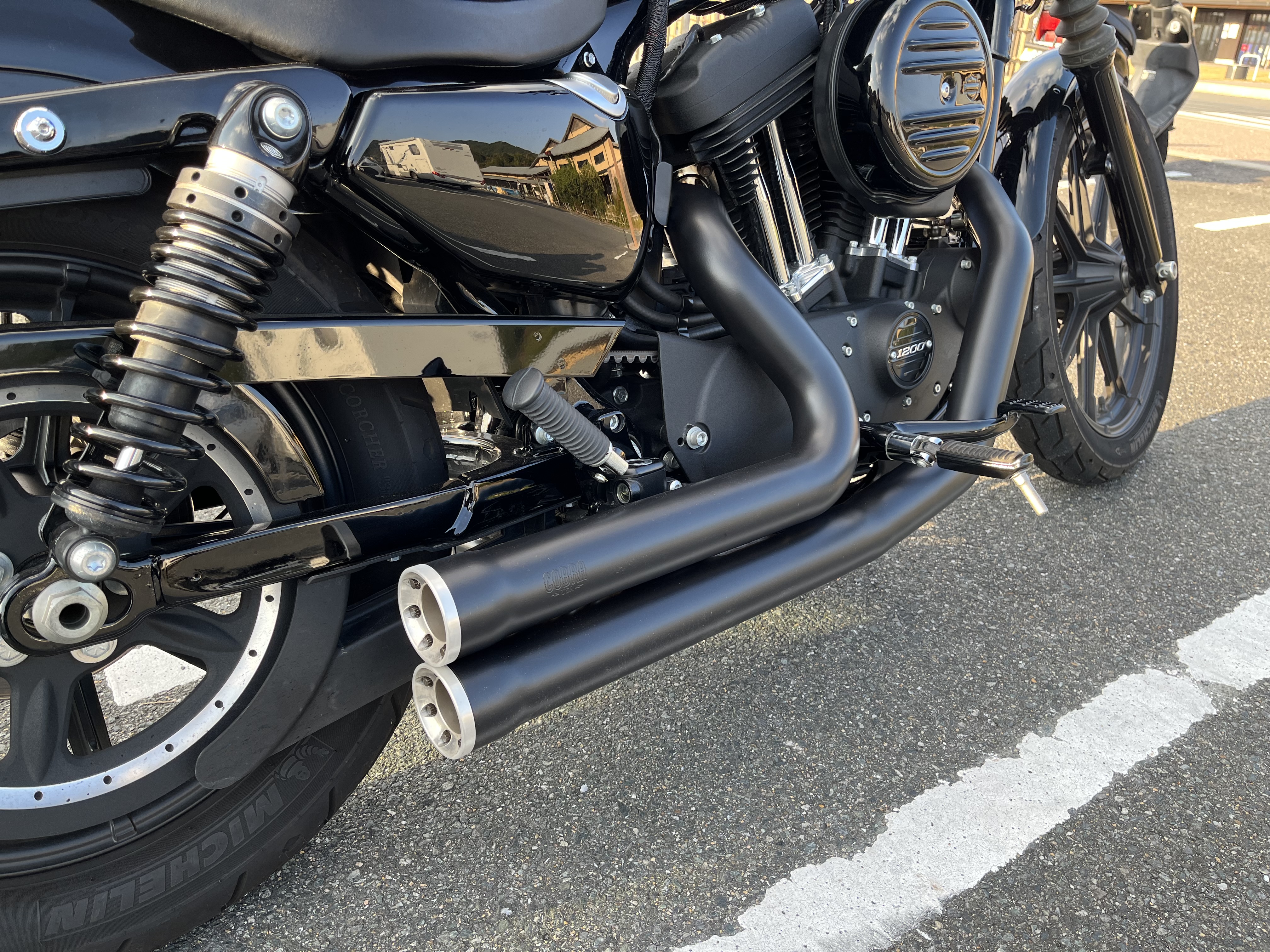 コブラ□スピードスター ショートRPT フルエキゾースト ブラック 【14