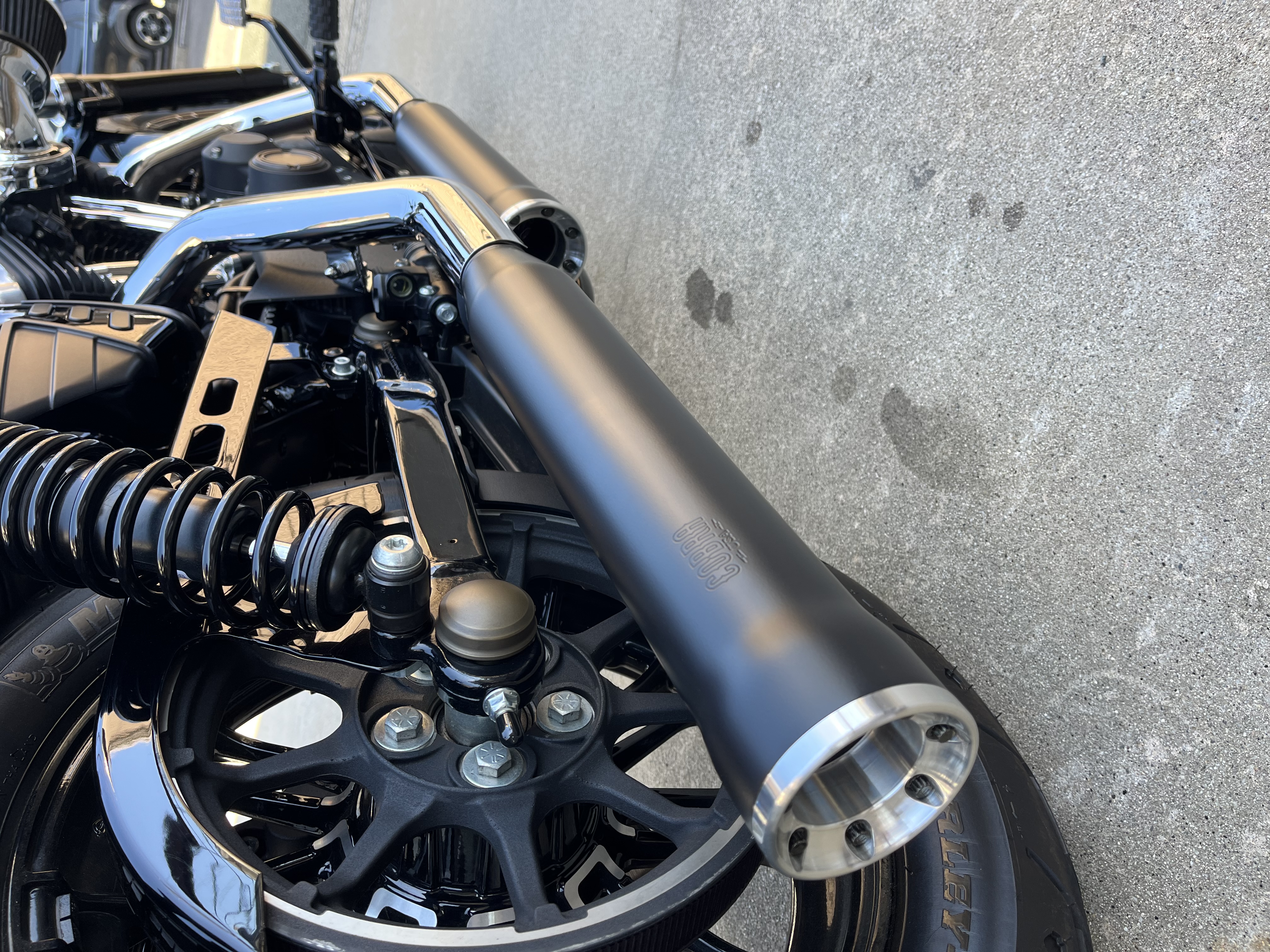 コブラ□レースプロチップ 3インチ スリップオンマフラー ブラック