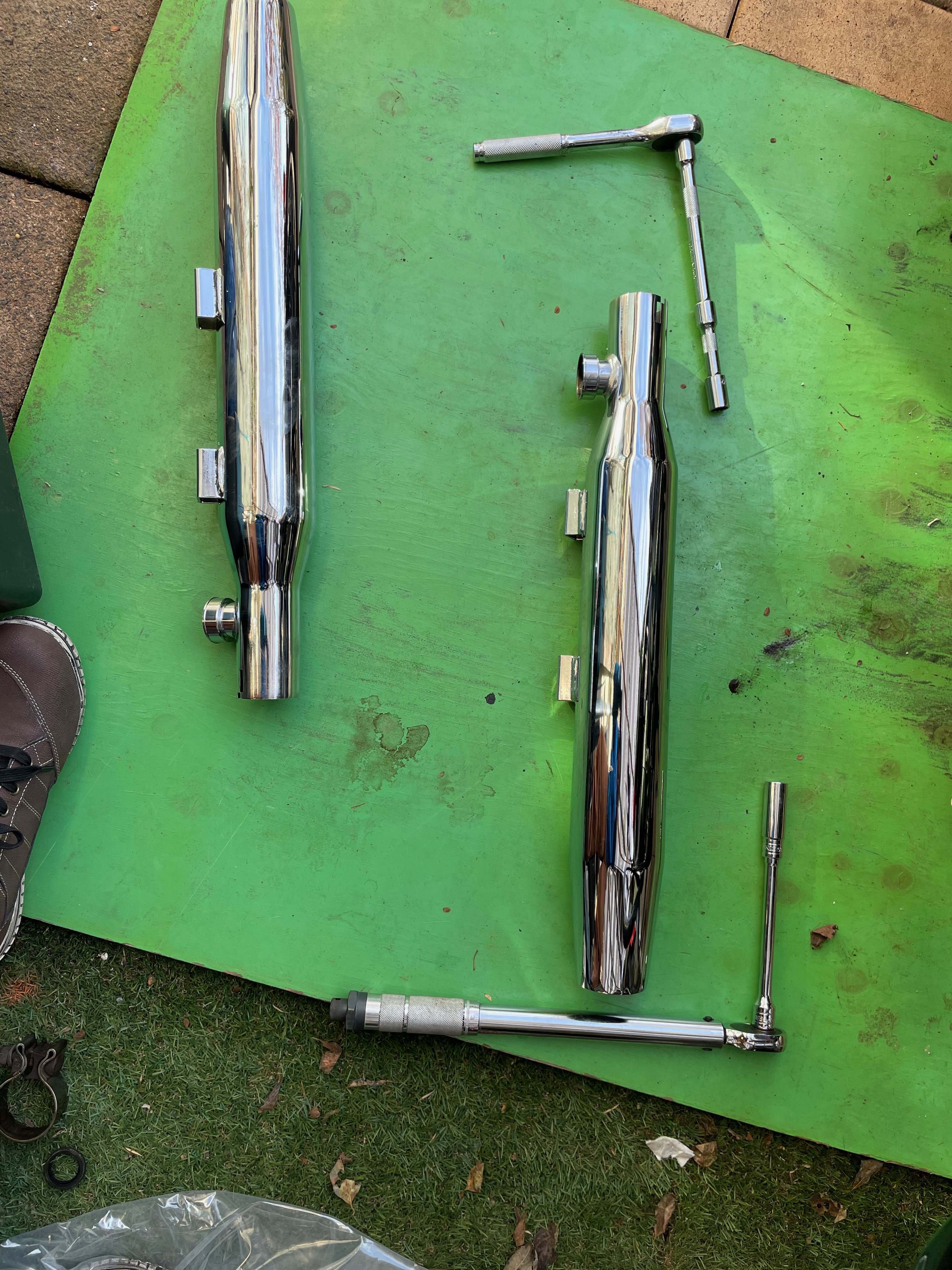 クロームワークス□3インチ スリップオンマフラー HP-PLUS テーパード