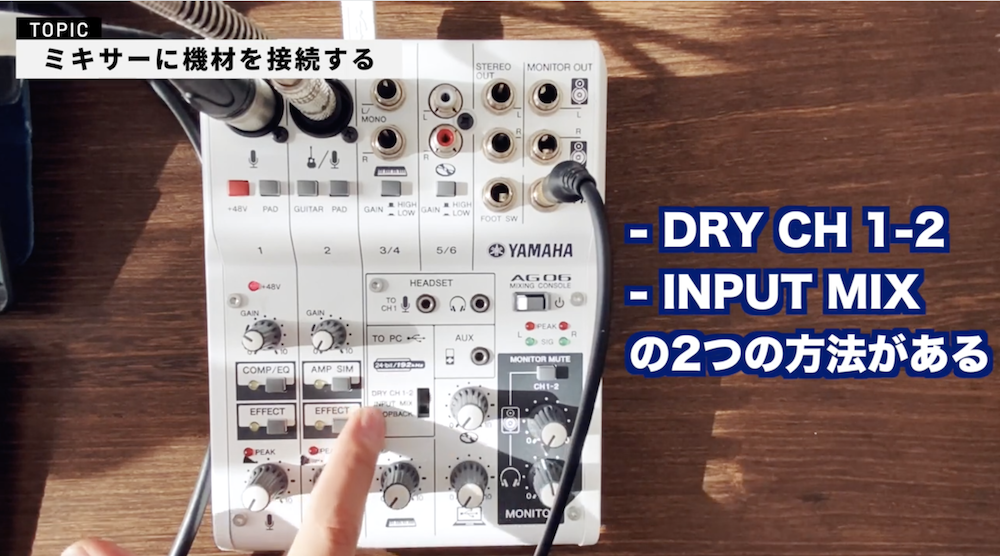 AG06/ AG03をオーディオインターフェイスとして使う方法