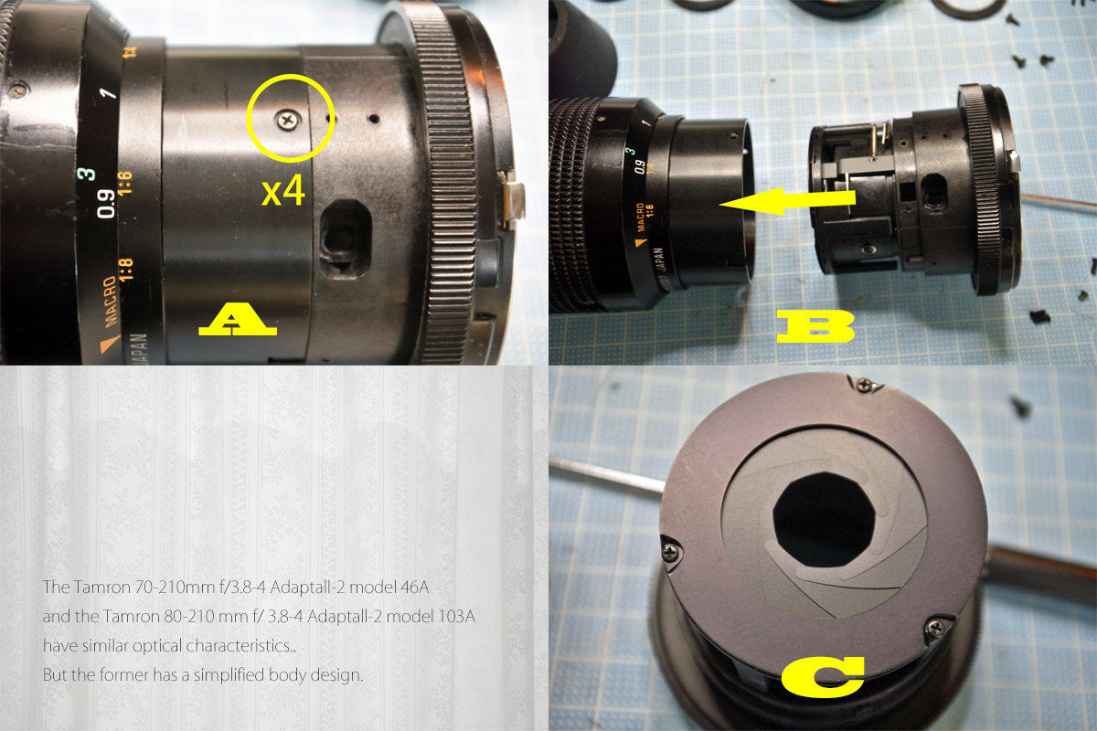 タムロンズーム「TAMRON 70-210mm F3.8-4 (46A)」分解・清掃・作例