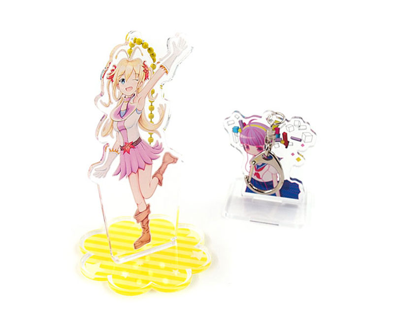 ストラップ付き】アクリルフィギュアキーホルダー（台座付き）の
