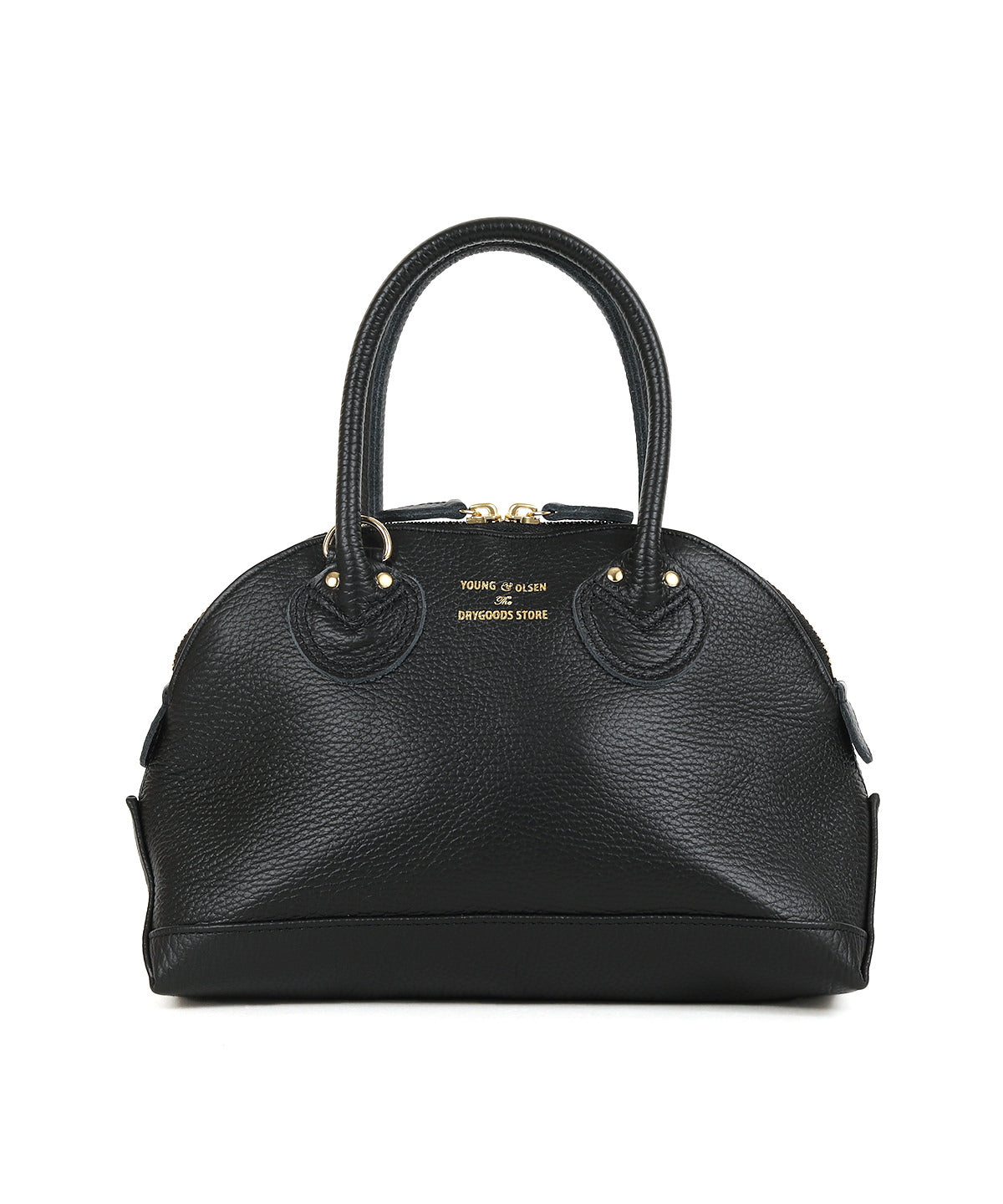 ヤングアンドオルセン エンボスド レザー ジップ ボート バッグ S