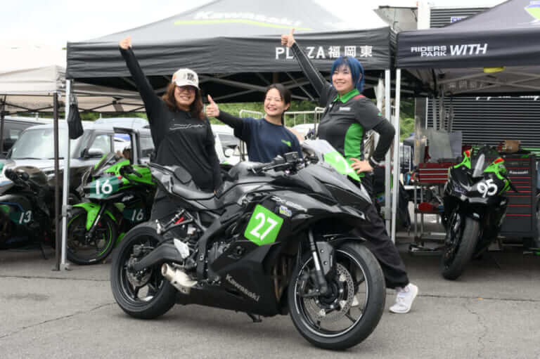 ニンジャZX‐25Rを使用! Ninja Team Green Cupレディースクラス初の単独