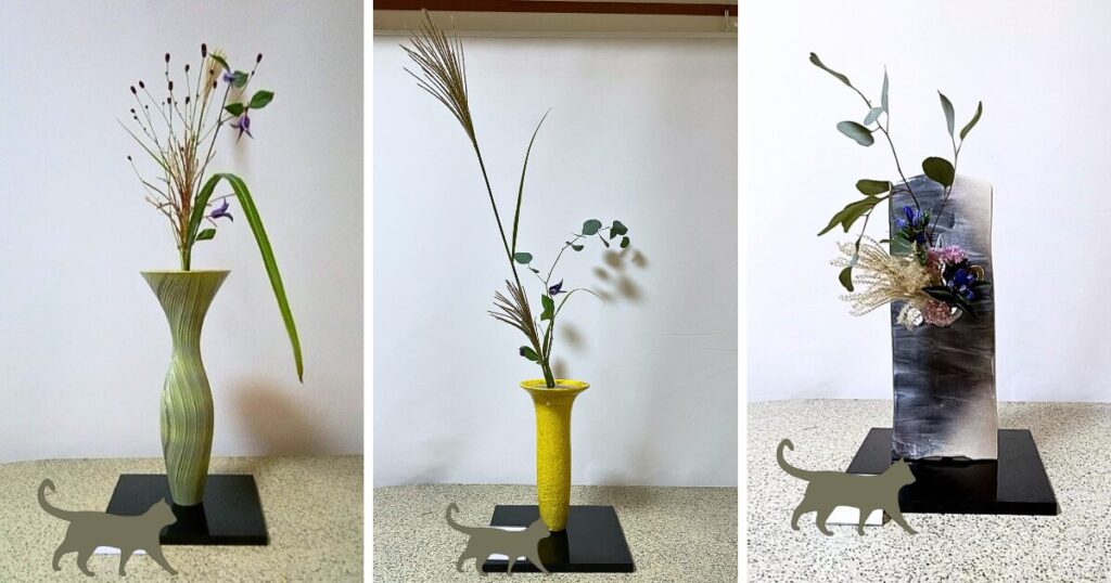 いけばな田名網｜2025年9月分お稽古作品 初秋の自由花・三種生等 | 花