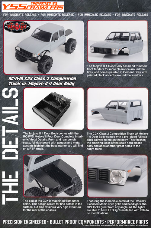 RC4WD C2X コンペティショントラック！[RTR][ハイラックス4Dボディ付