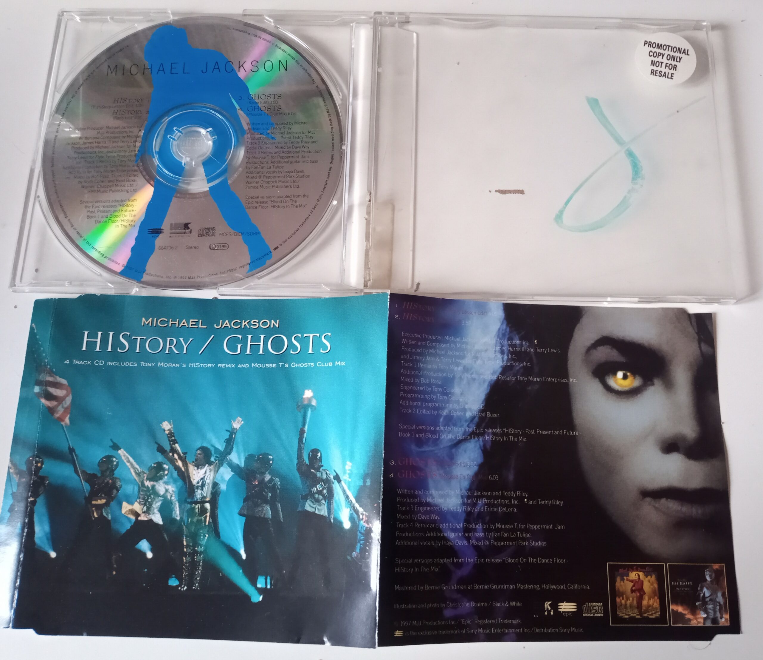 MICHAEL JACKSON: History PROMO CD 1997. 4 songs, 19 minutes. PROMO