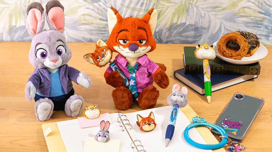 映画『ズートピア2』に登場する仲間たちパークで楽しんでいるグッズが