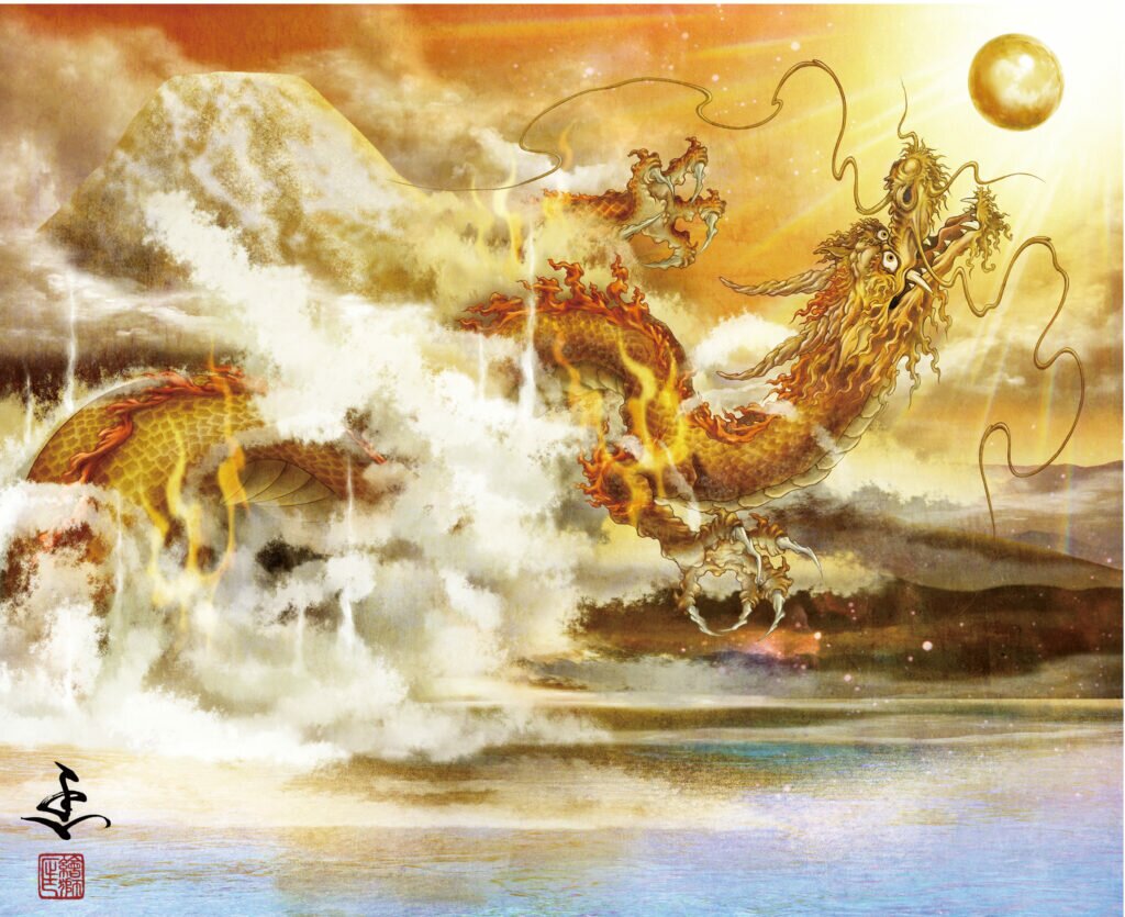風水開運波動絵画＊金龍帝王龍神｜運命を動かし勝利と成功を