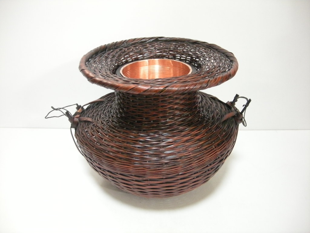 竹籠 達磨牡丹籠 - 花器ギャラリー 裕器 (ゆうき）