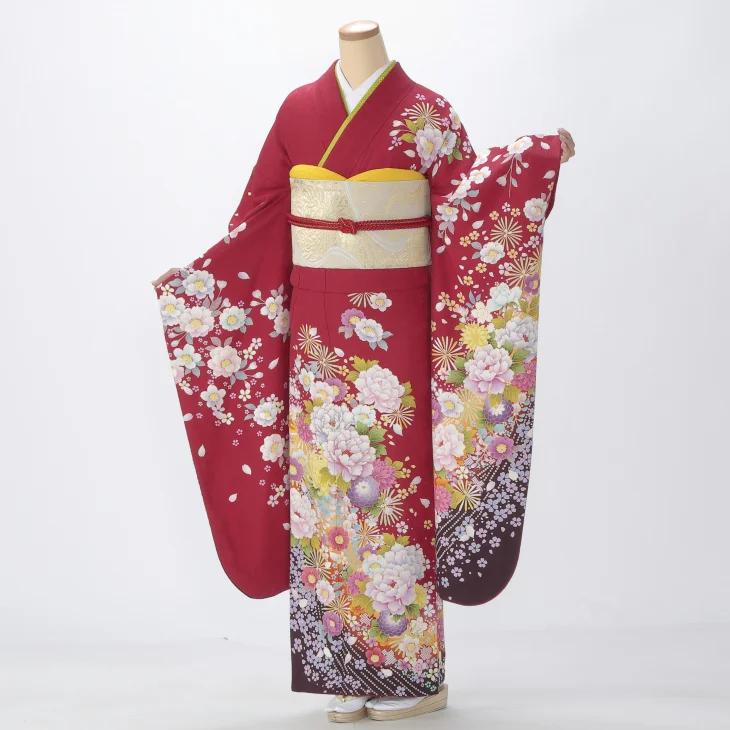 赤/ワインの振袖【販売】｜【公式】京都きもの友禅オンラインストア