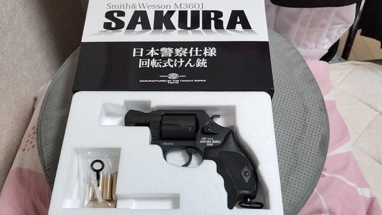 キャップセット タナカワークス S&W M360J SAKURA HW Black（発火式