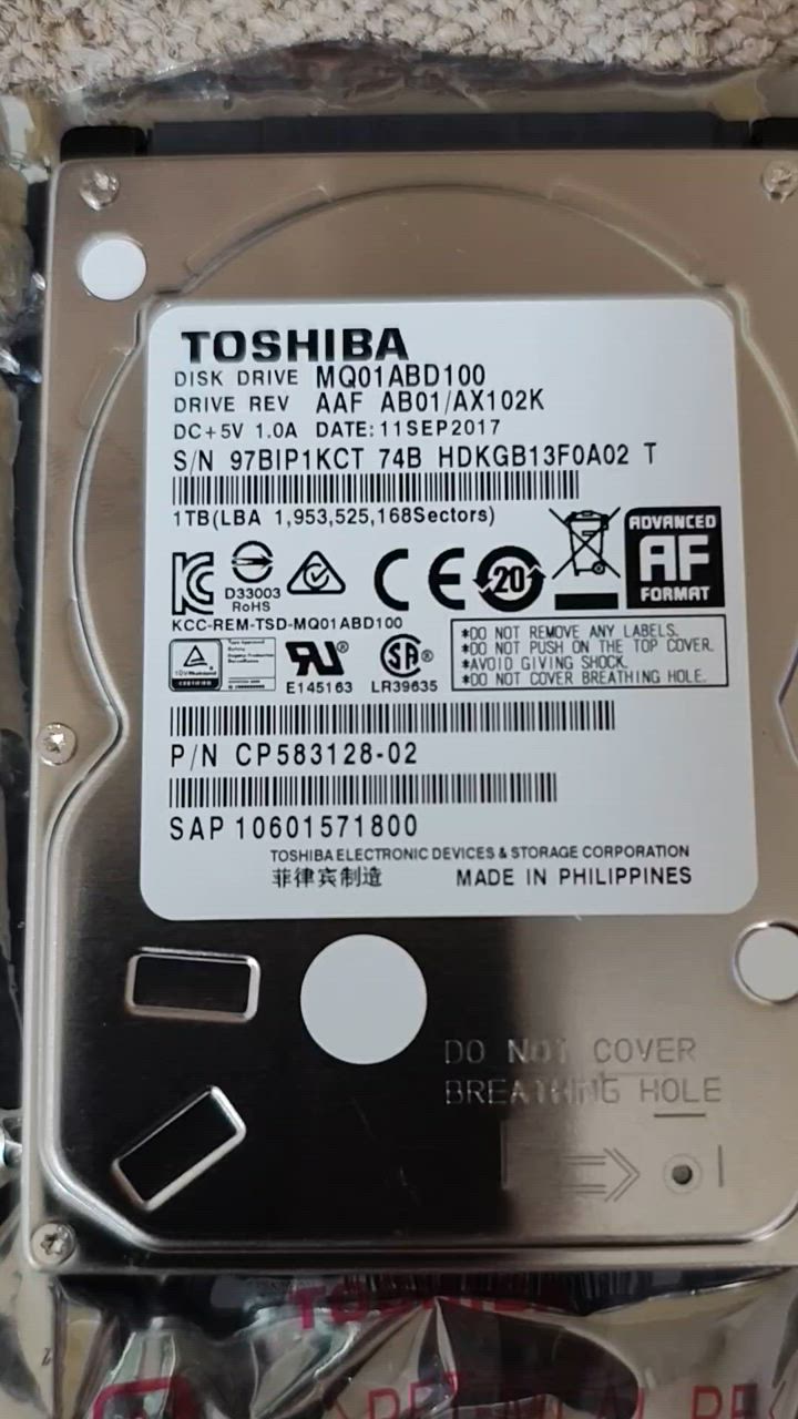 東芝サムスン TOSHIBA製 内蔵ハードディスク HDD 1TB 2.5インチ SATA