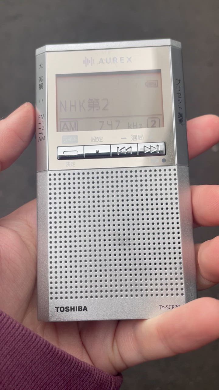 Aurex 東芝 AUREX ポケットラジオ TY-SCR70 ワイドFM AM FM タイマー