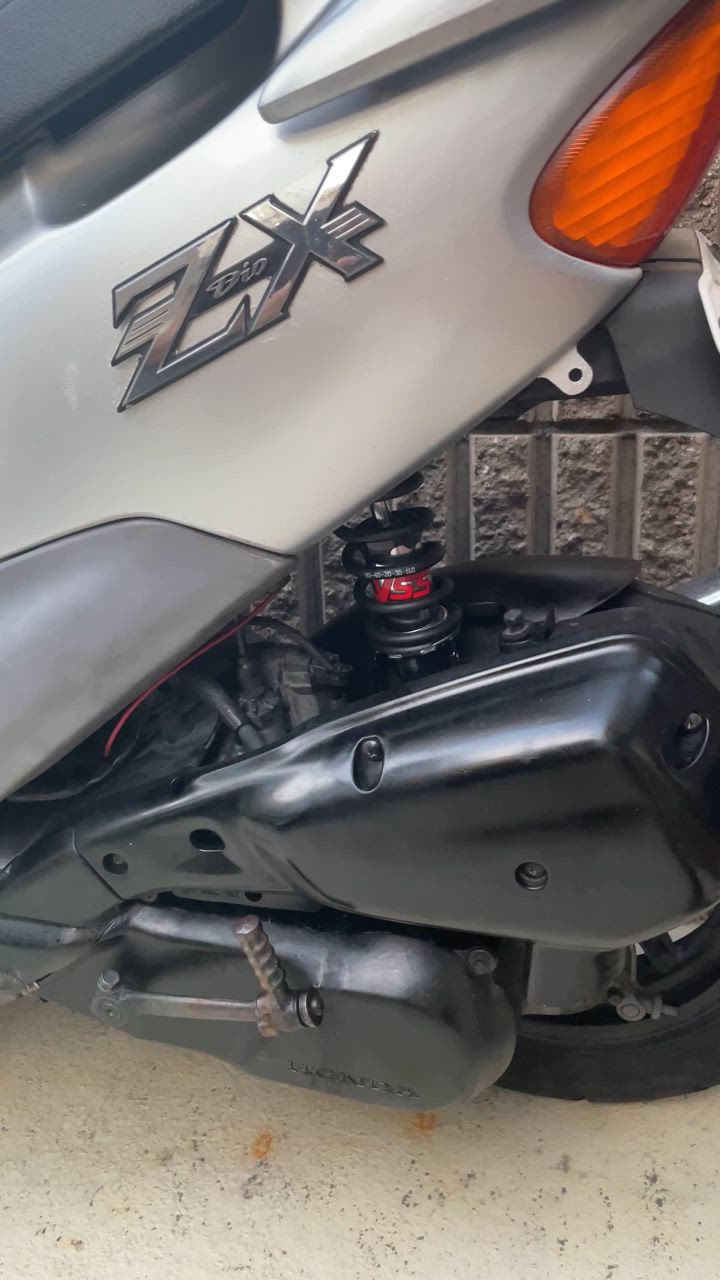 特注 ライブディオZX AF34 AF35 リアショック310mm黒 メッキ 5段階