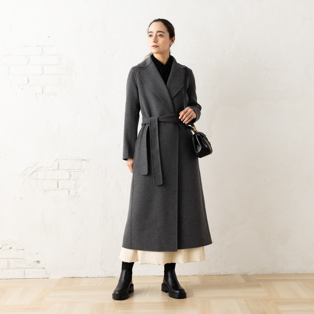 Max Mara（マックスマーラ） コート ポルド ベルト付き グレー