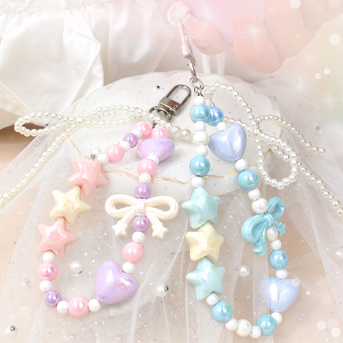 MY mama ゆめかわ ビーズ ストラップ キット 全2色 ゆうパケット送料