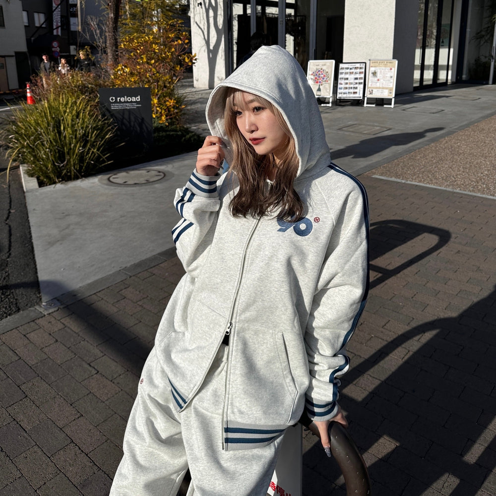 90 Logo Line Zip Hoodie – YZ