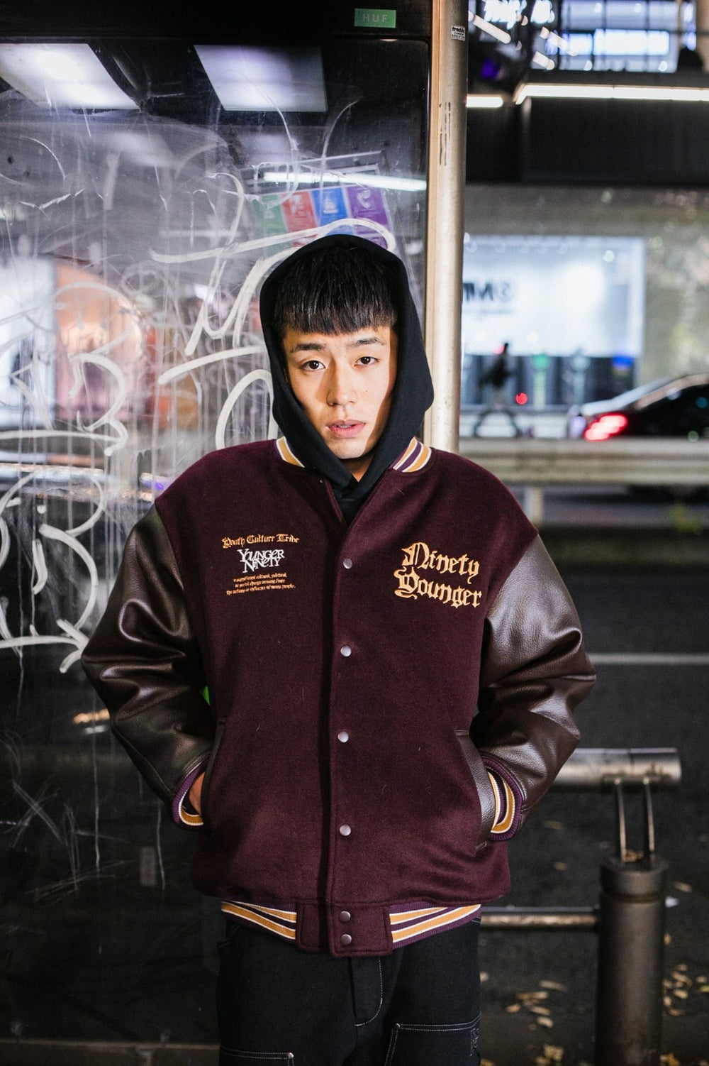 9090×younger song Old English Stadium Jacket – YZ