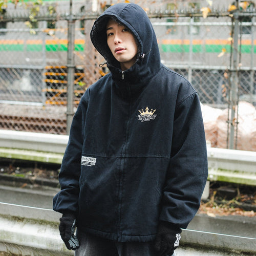 King Logo Hooded Work Jacket – YZ