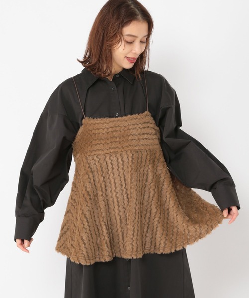 studio CLIP（スタディオクリップ） キャミソール ファーフレアキャミ