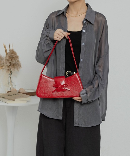 LA VORAGINE（ラ ヴォラジネ） ショルダーバッグ バッグ リボン付き