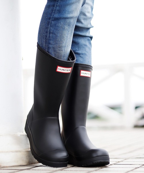 新品・未使用】HUNTER ブラック 長靴 バックル付き UK5 24cm HUNTER