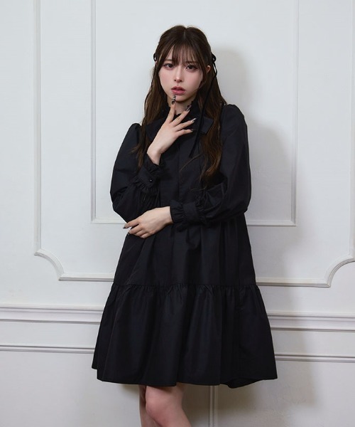 Fickle Bebe（フィクルベベ） ワンピース フリルリボンティアード