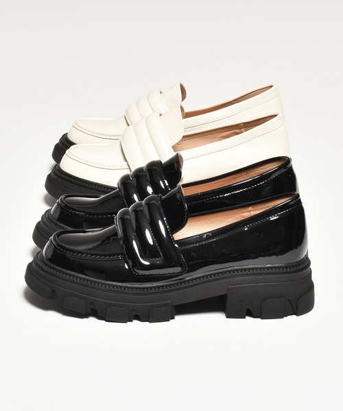 SVEC（シュベック） ローファー チャンキーソール ベルクロ コイン