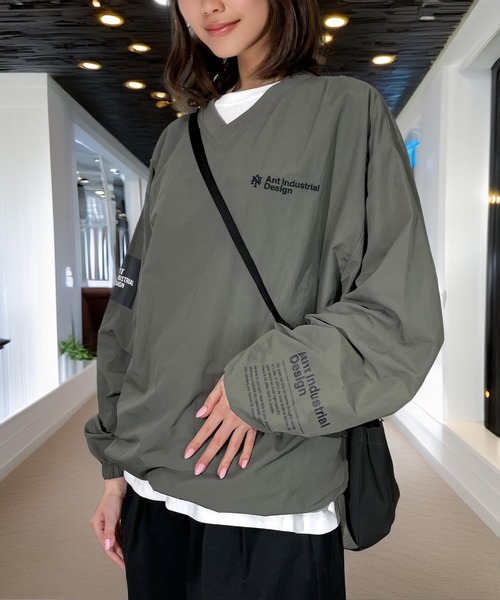 Candlestick ブルゾン ジャンバー 萌え袖 バルーンスリーブ ナイロン